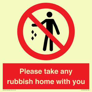 PV7190: Please take any rubbish home with you