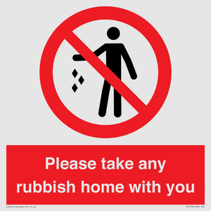 PV7190: Please take any rubbish home with you