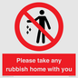 PV7190: Please take any rubbish home with you