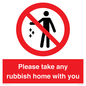 PV7190: Please take any rubbish home with you