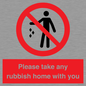 PV7190: Please take any rubbish home with you