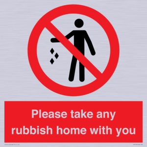 PV7190: Please take any rubbish home with you