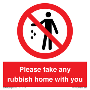 PV7190: Please take any rubbish home with you