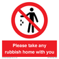 PV7190: Please take any rubbish home with you