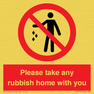 PV7190: Please take any rubbish home with you