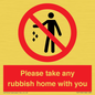 PV7190: Please take any rubbish home with you