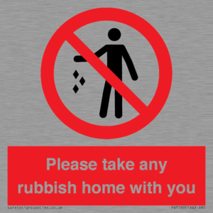 PV7190: Please take any rubbish home with you