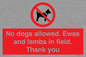 PV7264: No dogs allowed. Ewes and lambs in field. Thank you