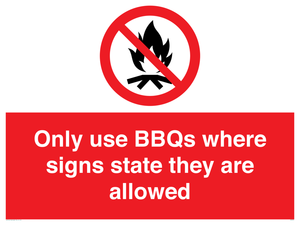 PV7275: Only use BBQs where signs state they are allowed