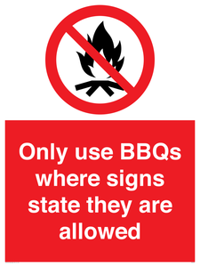 PV7275: Only use BBQs where signs state they are allowed