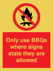 PV7275: Only use BBQs where signs state they are allowed