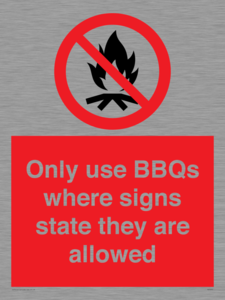 PV7275: Only use BBQs where signs state they are allowed