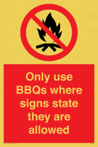 PV7275: Only use BBQs where signs state they are allowed