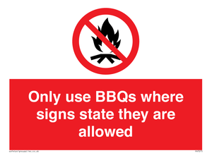 PV7275: Only use BBQs where signs state they are allowed