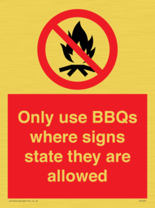 PV7275: Only use BBQs where signs state they are allowed