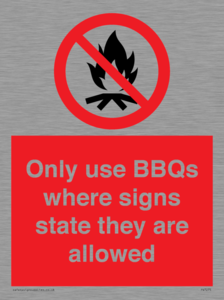 PV7275: Only use BBQs where signs state they are allowed