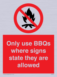 PV7275: Only use BBQs where signs state they are allowed