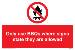 PV7275: Only use BBQs where signs state they are allowed