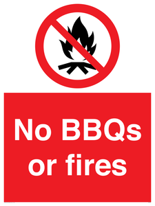 PV7276: No BBQs or fires