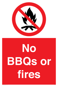 PV7276: No BBQs or fires