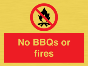 PV7276: No BBQs or fires