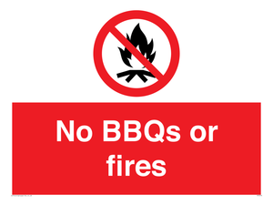 PV7276: No BBQs or fires
