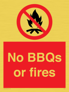 PV7276: No BBQs or fires