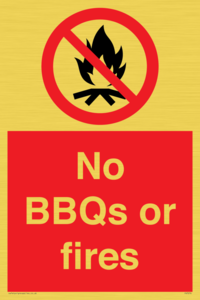 PV7276: No BBQs or fires