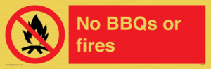 PV7276: No BBQs or fires