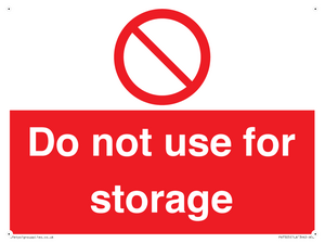PV7505: Do not use for storage