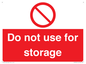 PV7505: Do not use for storage