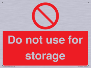 PV7505: Do not use for storage