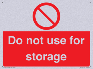 PV7505: Do not use for storage