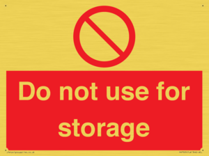 PV7505: Do not use for storage