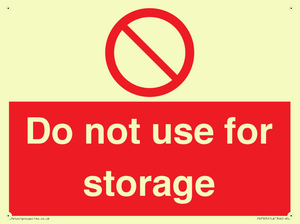 PV7505: Do not use for storage