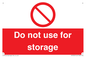 PV7505: Do not use for storage