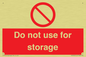 PV7505: Do not use for storage