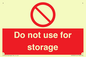 PV7505: Do not use for storage