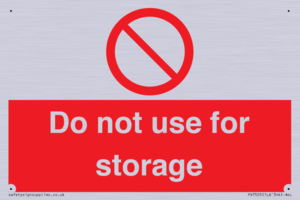 PV7505: Do not use for storage