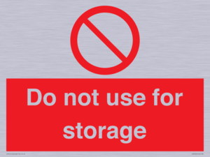 PV7505: Do not use for storage