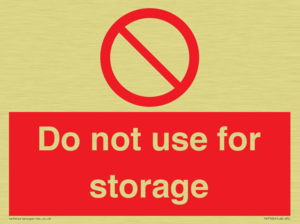 PV7505: Do not use for storage
