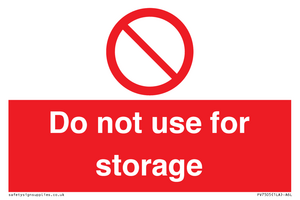 PV7505: Do not use for storage