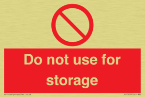 PV7505: Do not use for storage