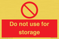 PV7505: Do not use for storage