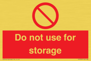 PV7505: Do not use for storage