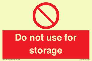PV7505: Do not use for storage