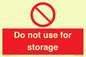 PV7505: Do not use for storage