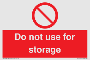 PV7505: Do not use for storage