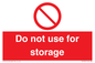 PV7505: Do not use for storage