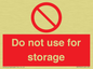 PV7505: Do not use for storage